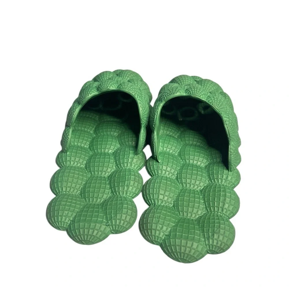 Solid Color Bubble Slip-On Sandals